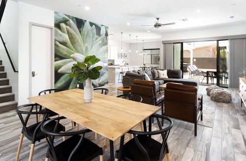 Southwest Village House | Desert Sky-Walk to oldtown! Sleep 15 in beds! Private pool, professional design!