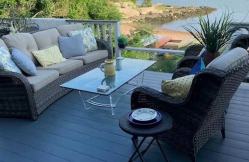 Pine Orchard House | Direct Sandy Beachfront Home gorgeous views of Thimble Islands Connecticut views