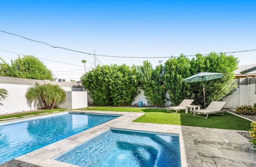 Southwest Village House | Dog-friendly home with private pool, spa, enclosed yard, grill, patio, & firepit