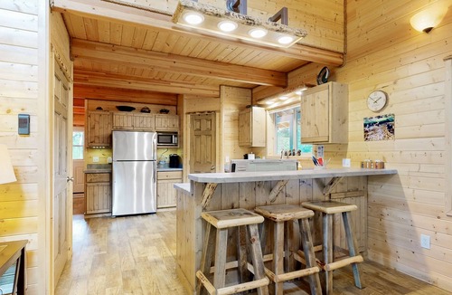 Dixie House | Dog-friendly riverfront home near town with deck, water views, & fireplace