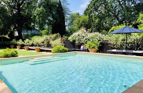 St. Helena House | Downtown St. Helena retreat with pool, bocce ball and privacy. Permit #PL23-019