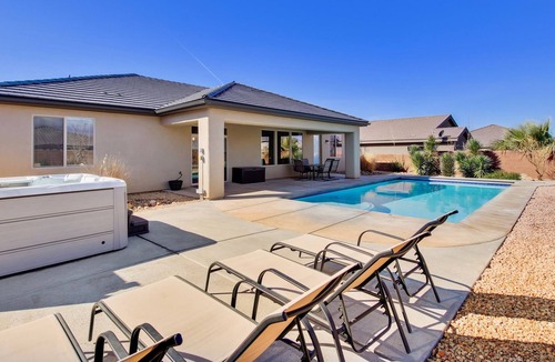 Hurricane House | Elegant Oasis Home in Hurricane with Private Pool & Hot Tub 30 day rental