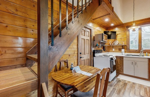 Woods Bay House | Enjoy two separate cabins, pet friendly, firepit, 5 min to Lake, fly-fishing