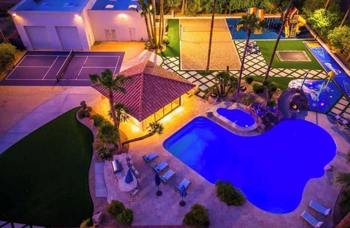 Saddleback Hills Villa | Epic $3M Estate | Waterslide +Golf + Indoor Bball