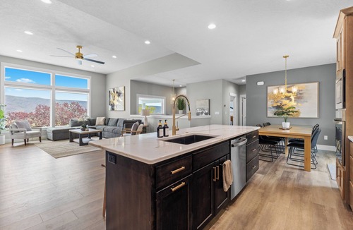 Lewiston House | Epic river views, Newly built upscale modern home, Game room