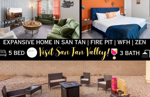 San Tan Valley House | Expansive Home In San Tan | Fire Pit | WFH | Zen