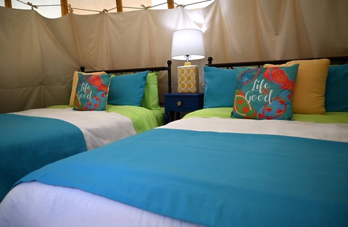 Farmers Resort | Flip Flop Stop Teepee at The Edge—Unique Riverfront Glamping in Salt Lick, KY