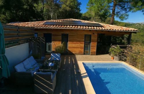 Zonza Villa | Wooden villa, panoramic views, close to the beaches & natural pools of the Cavu