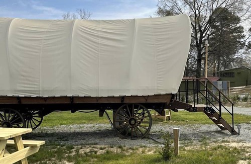 Lillington House | Go Glamping in North Carolina at this Wonderful Riverside Covered Wagon in Lillington