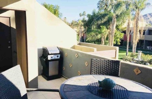 Twin Palms Condo | Gorgeous Blue Desert Oasis in Heart of Palm Springs