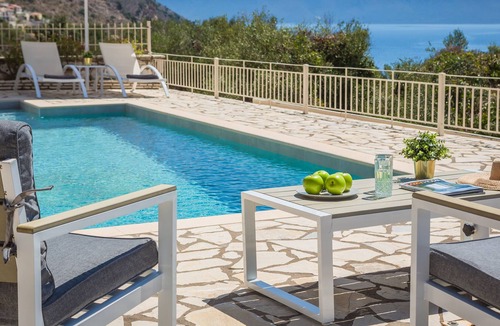 Agia Efimia Villa | Gorgeous villa with sea view privacy and walking distance from the village.