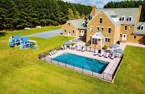 Sherwood House | Heated Pool- CHESAPEAKE MANSION - 12,000 SQFT/30 ACRES/HUGE POLYWOOD PLAYGROUND