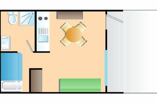 Castellare-di-Casinca Apartment | Holiday Village Le Domaine d'Anghione *** - Air Conditioned Studio Cabin 4 People