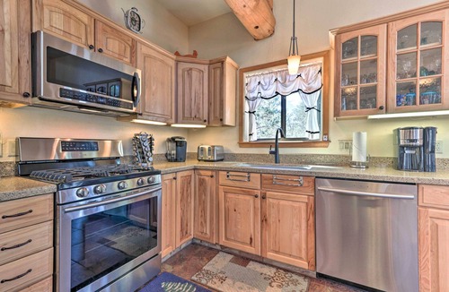 Show Low Cabin | Home on 1 Acre w/Wraparound Deck in Lakeside!
