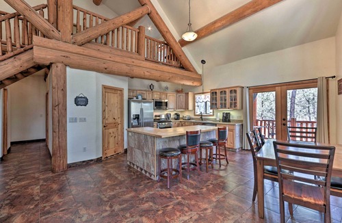 Show Low Cabin | Home on 1 Acre w/Wraparound Deck in Lakeside!
