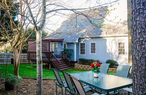 North Raleigh House | Hot Tub, Game Room, Theater Room & Fenced In Yard!