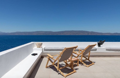Idhra Villa | Hydrelion Beachfront Suite, Divine Sea Views, Furnished Terrace, Hydra