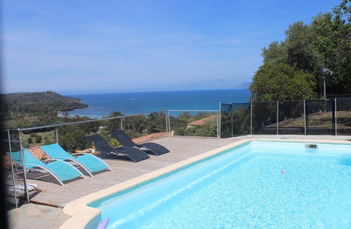 Saint-Florent House | In Furnangina, family villa with sea view, mature garden and swimming pool