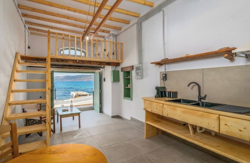 Tripiti Boat Rental | Klima Milos sea front boat house