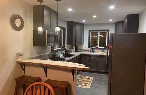 Priest River Cabin | Large 5 Bed 3 Bath Cabin with 2 Full Kitchens accommodates a larger group.