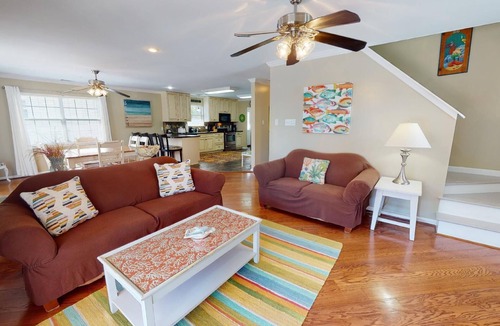 Savannah Beach House | Located Just One Block From Beach w/Spacious Porch