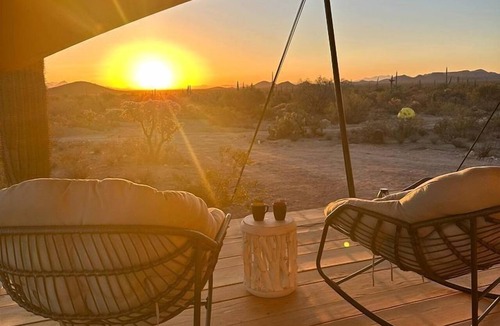 Marana RV Rental | Luxury Glamping Retreat with Private Desert Trails near Saguaro National Park, Tucson Arizona