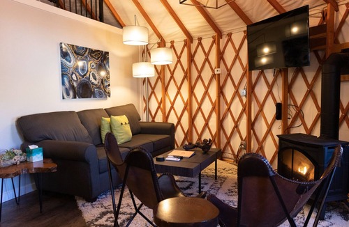 Escalante Resort | Luxury Glamping Yurt Resort Between National Parks with desert mountain views, close to hiking trails, slot canyons, off-roading and more!