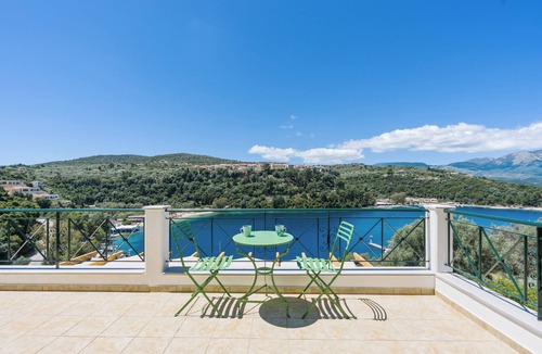 Spartochori Villa | Luxury seafront plot villa, seaviews, p-pool, walk to beach- Villa Alex Meganisi