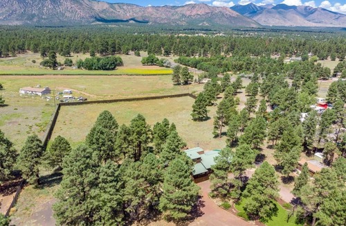 Flagstaff Villa | Meadow Mountain Large A-Frame Cabin HOT TUB 5 Private Acres Awe Mount Elden Views