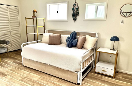 Poets Square Apartment | Modern Boho Casita w/Firepit in Historic Central Tucson Neighborhood