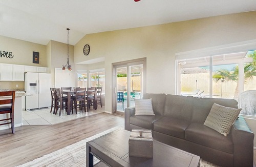 East Mesa House | Modern home w/private heated pool, backyard w/patio & BBQ grill