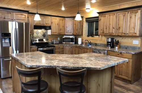 Island Park House | Moose Meadow Lodge - great view! Garage for those snowmobiles and 4x4's!