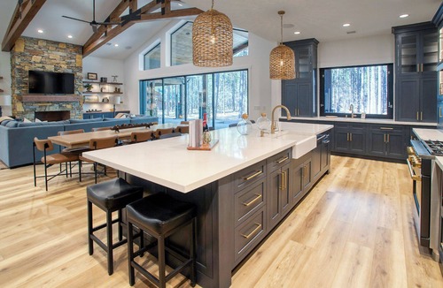 Pinetop House | Mountain-Modern Estate Game Room Spa Firepit