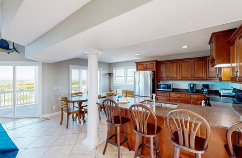 Salvo House | Multi-level dog-friendly oceanfront home with private pool & hot tub, rec room