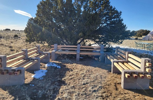 Chambers RV Rental | Naturistic Bell Tent with Firepit Overlooking the Mountains!