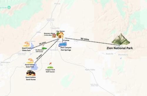 La Verkin House | Near Zion Sunset Views Sleeps 8 Fire Pit