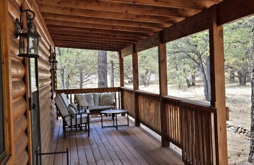 Eagar Cabin | Nestled in the trees, family cabin room for 8, cool summer getaway. Near lakes!