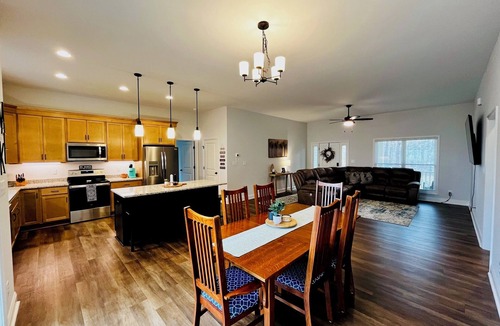 Bumpass House | NEW Lakefront Home, Hot Tub, Kayaks, Game room, Firepit