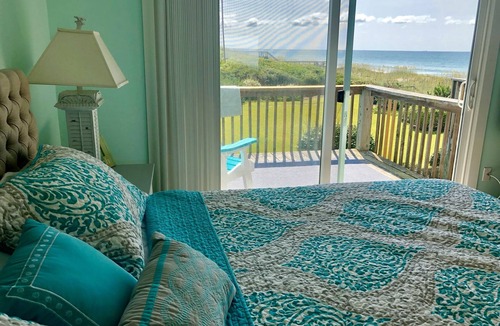 Pine Knoll Shores House | Oceanfront Townhome on semi private residential beach!