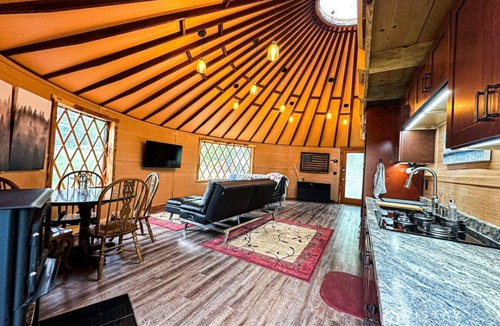 Duck Creek Village RV Rental | Off-Grid Yurt at Angel Valley Ranch