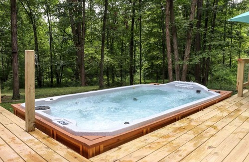Bladensburg House | Peaceful Woodland Cabin with Year-Round Swim Spa & Private Trails in Mount Vernon, Ohio