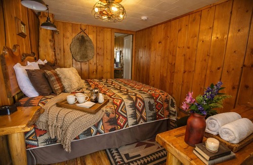 Dubois Cabin | Pet-Friendly Cabin - Queen Beds, Hot Tub, Free Parking & Scenic River Setting