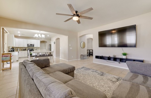 Canyon Trails West House | Pool, Fire Pit: Luxe Family Home in Goodyear