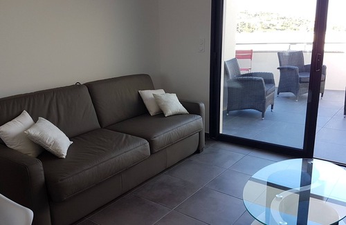 Grosseto-Prugna Apartment | Porticcio, T2, sea view, new, air conditioned .