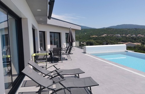 Porticcio Villa | Porticcio Very nice Villa Sea View, Private Heated Pool, 700m Agosta beach
