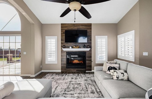 Desert Hills House | Private Desert Retreat w Heated Pool Spa Mountain Views