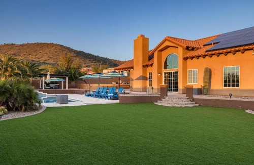 Desert Hills House | Private Desert Retreat w Heated Pool Spa Mountain Views