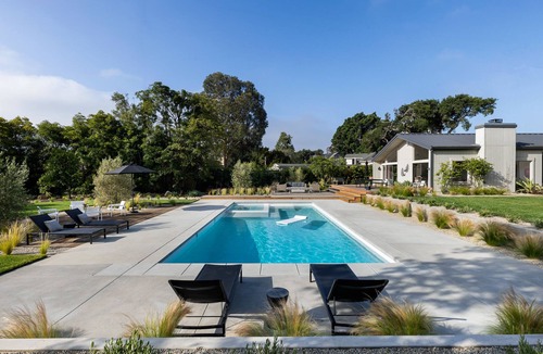 Hedgerow House | Private Montecito Modern Luxury w pool/spa on an acre. Pets, walk to everything.