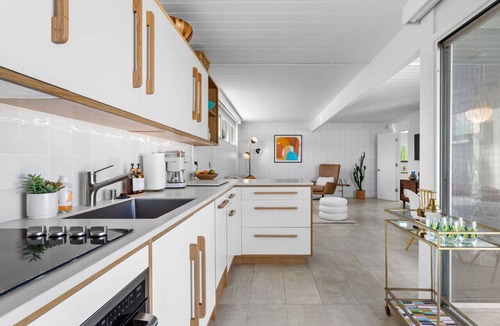 Twin Palms Apartment | Renovated, luxe mid-century Ocotillo gem w/patio