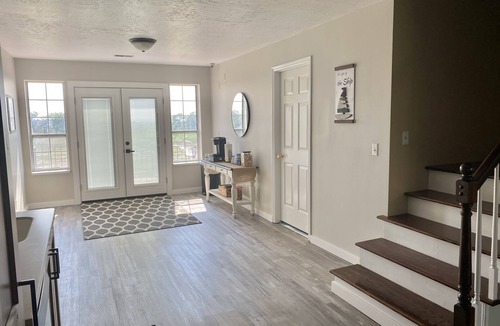 Emery County House | Rm #2. 1 double bed, 1 single bed smart TV, street/mountain view.